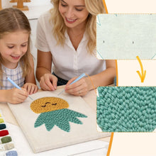 Cargar imagen en el visor de la galería, Punch Needle Kit con marco - Piña Soleada