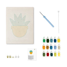 Cargar imagen en el visor de la galería, Punch Needle Kit con marco - Suculenta Besada por el Sol