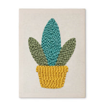 Cargar imagen en el visor de la galería, Punch Needle Kit con marco - Suculenta Dorada Figured'Art