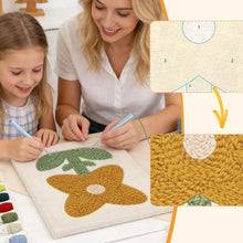 Cargar imagen en el visor de la galería, Punch Needle Kit con marco - Flor Soleada
