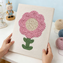 Cargar imagen en el visor de la galería, Punch Needle Kit con marco - Pétalos Rosas