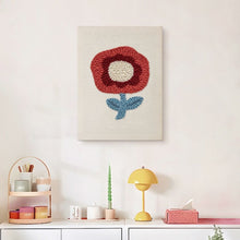 Cargar imagen en el visor de la galería, Punch Needle Kit con marco - Flor Carmesí