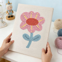 Cargar imagen en el visor de la galería, Punch Needle Kit con marco - Flor Suave
