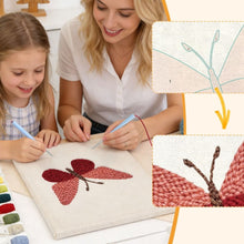 Cargar imagen en el visor de la galería, Punch Needle Kit con marco - Alas Carmesí