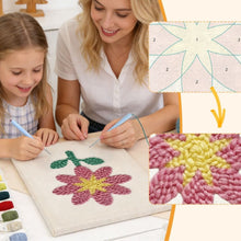 Cargar imagen en el visor de la galería, Punch Needle Kit con marco - Pétalos de Primavera