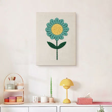 Cargar imagen en el visor de la galería, Punch Needle Kit con marco - Flor Cielo Azul