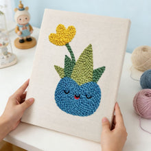 Cargar imagen en el visor de la galería, Punch Needle Kit con marco - Suculenta Feliz