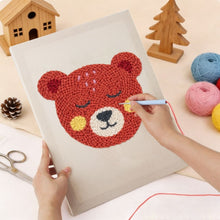 Cargar imagen en el visor de la galería, Punch Needle Kit con marco - Oso Cariñoso