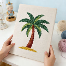 Cargar imagen en el visor de la galería, Punch Needle Kit con marco - Escape a la Isla