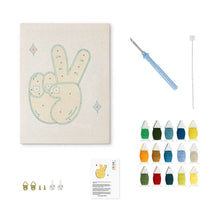 Cargar imagen en el visor de la galería, Punch Needle Kit con marco - Paz y Brillo