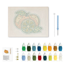 Cargar imagen en el visor de la galería, Punch Needle Kit con marco - Naranjas Frescas