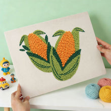 Cargar imagen en el visor de la galería, Punch Needle Kit con marco - Maíz Dorado