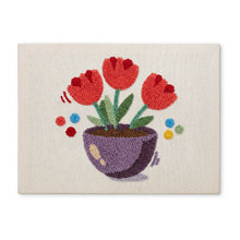 Cargar imagen en el visor de la galería, Punch Needle Kit con marco - Tulipanes Coloridos Figured'Art