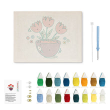 Cargar imagen en el visor de la galería, Punch Needle Kit con marco - Tulipanes Coloridos