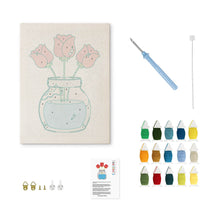 Cargar imagen en el visor de la galería, Punch Needle Kit con marco - Tarro de Tulipanes
