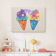 Cargar imagen en el visor de la galería, Punch Needle Kit con marco - Sueños de Helado