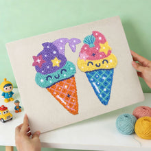 Cargar imagen en el visor de la galería, Punch Needle Kit con marco - Sueños de Helado