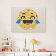Cargar imagen en el visor de la galería, Punch Needle Kit con marco - Diversión Emoji