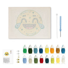Cargar imagen en el visor de la galería, Punch Needle Kit con marco - Diversión Emoji
