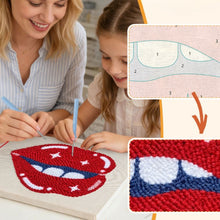 Cargar imagen en el visor de la galería, Punch Needle Kit con marco - Labios Brillantes