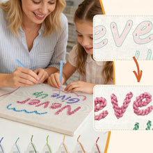 Cargar imagen en el visor de la galería, Punch Needle Kit con marco - Never Give Up