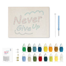 Cargar imagen en el visor de la galería, Punch Needle Kit con marco - Never Give Up
