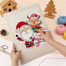 Cargar imagen en el visor de la galería, Punch Needle Kit con marco - Santa y Amigos