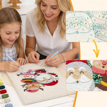 Cargar imagen en el visor de la galería, Punch Needle Kit con marco - Santa y Amigos