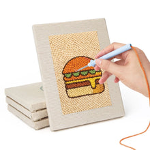Cargar imagen en el visor de la galería, Punch Needle Kit (4 piezas) con marcos - Street Food 2