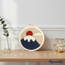 Cargar imagen en el visor de la galería, Punch Needle Amanecer en el Fuji