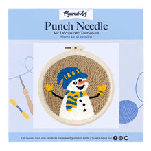 Cargar imagen en el visor de la galería, Punch Needle Muñeco de nieve feliz