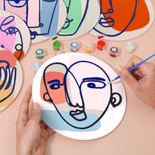 Cargar imagen en el visor de la galería, Pintar por números Juegos de Mesa 20 cm (6 piezas) - Rostro Abstracto Moderno