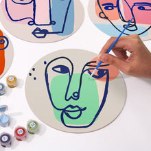 Cargar imagen en el visor de la galería, Pintar por números Juegos de Mesa 20 cm (6 piezas) - Rostro Abstracto Moderno