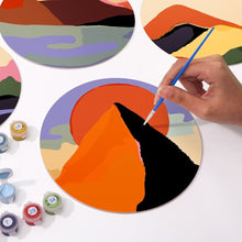 Cargar imagen en el visor de la galería, Pintar por números Juegos de Mesa 20 cm (6 piezas) - Montaña Abstracta Moderna