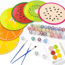Cargar imagen en el visor de la galería, Pintar por números Juegos de Mesa 20 cm (6 piezas) - Rodajas de Frutas Coloridas
