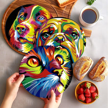 Cargar imagen en el visor de la galería, Sets de mesa Pintar por números 20 cm (6 piezas) - Animal Pop Art