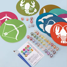 Cargar imagen en el visor de la galería, Pintar por números Sets de Mesa 20 cm (12 piezas) - Serie Signos del Zodiaco 1