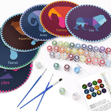 Cargar imagen en el visor de la galería, Pintar por números Sets de Mesa 20 cm (12 piezas) - Serie Signos del Zodiaco 3