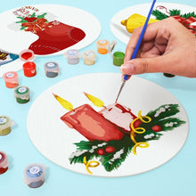 Cargar imagen en el visor de la galería, Pintar por números Salvamenteles 20 cm (4 piezas) - Alegría Clásica de Navidad