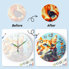Cargar imagen en el visor de la galería, Reloj de Pintar por Números - Gato Curioso