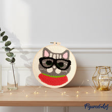 Cargar imagen en el visor de la galería, Punch Needle Gato empollón