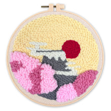 Cargar imagen en el visor de la galería, Punch Needle Sol naciente y sakura