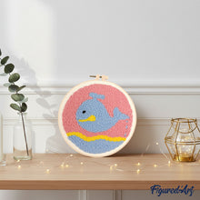 Cargar imagen en el visor de la galería, Punch Needle Ballena flotante