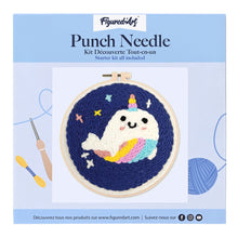 Cargar imagen en el visor de la galería, Punch Needle Ballena unicornio