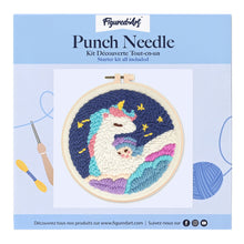 Cargar imagen en el visor de la galería, Punch Needle Unicornio y bebé