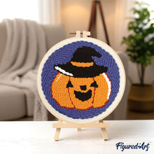 Cargar imagen en el visor de la galería, Punch Needle Calabaza de Halloween