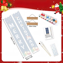 Cargar imagen en el visor de la galería, Pintar por Números Decoraciones de Puerta - Saludos de Papá Noel