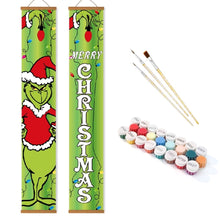 Cargar imagen en el visor de la galería, Pintar por Números Decoraciones de Puerta - Ladrón Navideño