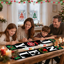 Cargar imagen en el visor de la galería, Pintar por Números Decoraciones de Puerta - Alegría de Navidad