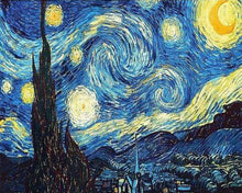 Cargar imagen en el visor de la galería, Punto De Cruz Diamante - Punto De Cruz Diamante - Noche Estrellada - Figuredart - Obras De Arte Punto De Cruz Diamante Reproducción De